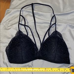caged lace bralette